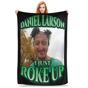 Daniel Larson popular TikTok meme throw blanket soft and comfortable warm flannel plush blanket sofa sofa bed for travel Halloween Christmas party Cosplay festival gift