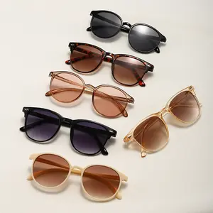 6-Pack Fashion Oval Glasses with Anti-Reflective PC Lenses, Plastic Frame, and Hinges for Outdoor Climbing & Travel - Unisex Stylish Street Snap Eyewear for Parties and All Occasions