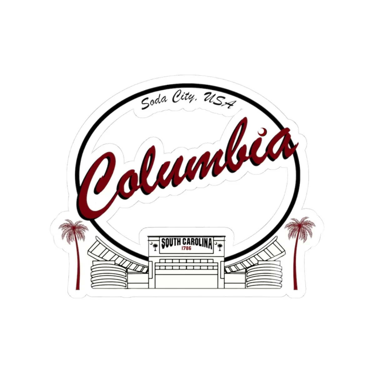 Columbia South Carolina Stadium sticker | Kiss-Cut Sticker