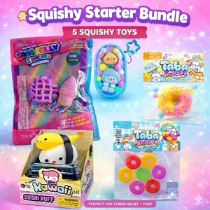 Squishy Starter Bundle 5PC Great for Sensory Seekers and Fidgety Fingers Perfect for Collecting or On-the-Go Fun