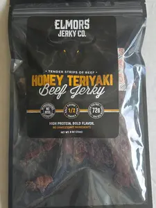 Elmors Jerky Co. Beef Jerky, Tender Strips, No Preservatives, No MSG, Gluten Free, 8oz