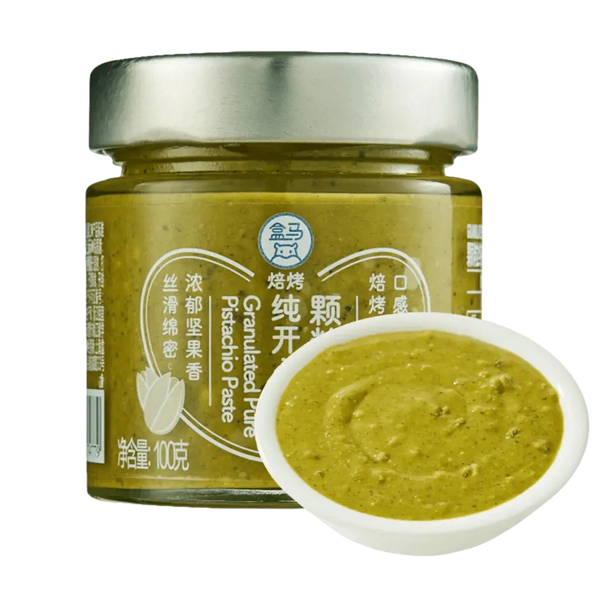 FRESHIPPO 100% Pure Pistachio Butter Spread - Silky Smooth, No Added Sugar, Perfect for Toast, Yogurt, Ice Cream & Baking - 100g Jar