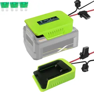 TPDL Power Wheel DIY Adapter for Ryobi 40V Lithium-ion Battery Dock Power Connector Wire Robotics 14 Gauge Wire, with Fuse & Switch