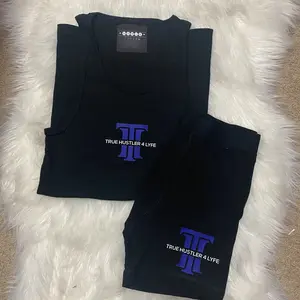 Men's Black Boxer Briefs and Black Tank Set with Blue Hustler Logo (Limited Edition) Cotton Briefs, Boxers/Trunks