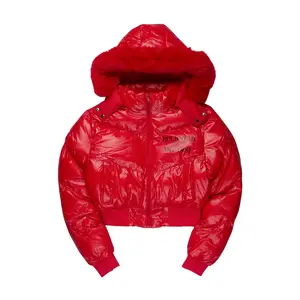 Destina Red Puffer Jacket