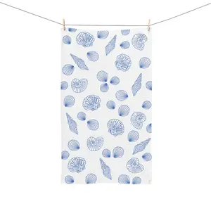 Slightly Subtle Coastal Shell Hand Towel, Nautical Kitchen Towel, Beach Decor, Ocean Inspired Gift, Coastal Living Essentials, Summer Style