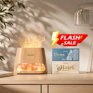 SALKING Salt Lamp Diffuser, Cool Mist Humidifier, Aromatherapy & Salt, Himalayan Salt, Ultrasonic Essential Oil Diffuser with Ambient Glow, Large capacity(For Bathroom/Balcony/Kitchen/Nursery/Storage room)