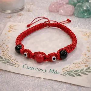 Reversible Protection Bracelet – Obsidian & Evil Eye