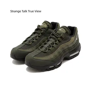 Military Green Breathable Mesh Upper Shock Absorbing Air Cushion Retro Sport Sneakers Trend Streetwear Footwear
