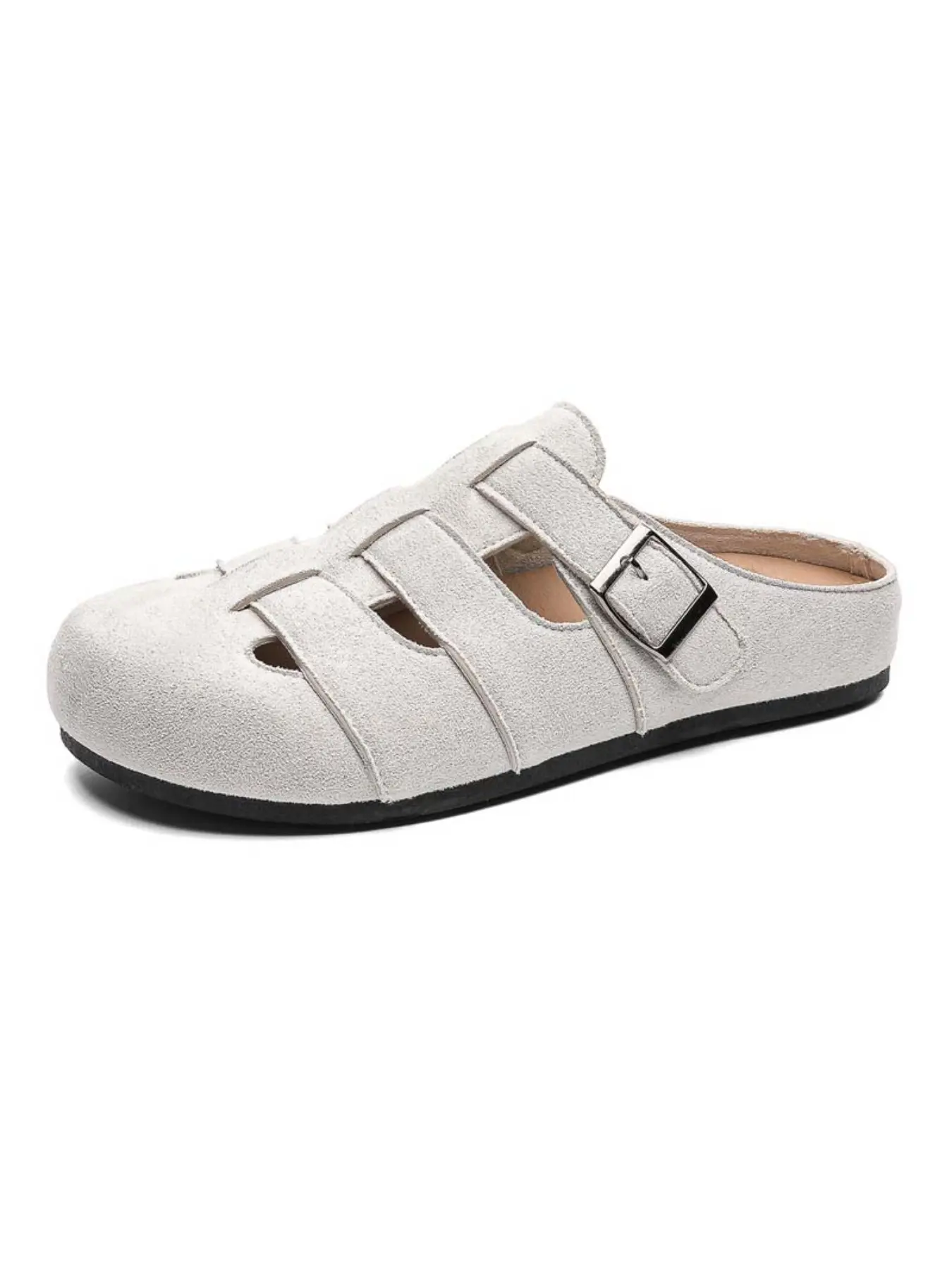 Japanese retro fashion leisure style Muller slippery bottom anti-skid wearing Baotou half slippers
