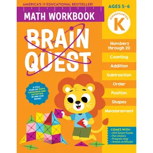 Brain Quest Math Workbook: Kindergarten by Workman Publishing [Paperback Book]