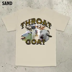 Throat Goat T-Shirt, Offensive Unisex Tee, Inappropriate Funny Gag Gift, Gen Z Meme Tees, Prank Tee, Funny Meme Shirt, Patriotic TShirt