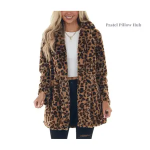 Women's Fashionable Leopard Print Faux Fur Coat |     Fashionable Loose Winter Coat with Pockets |     Fashionable Autumn and Winter Clothing