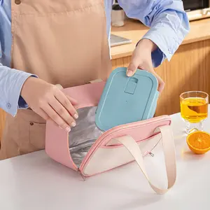 New Portable Lunch Bag Food Thermal Box Waterproof Office Cooler Lunchbox With Shoulder Strap Insulated Case,Large-Capacity Travel Hand-Held Shoulder Strap Insulated Bag, Lunch Box Bag, Student Thickened Waterproof Lunch Bag