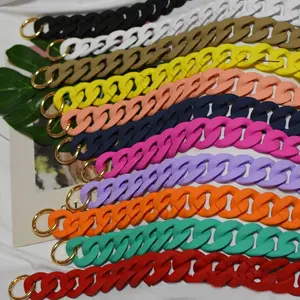 Acrylic Frosted Matte Chain, Fashionable Purse Strap, Handbag Accessory, Ideal for Tote Crossbody Clutch