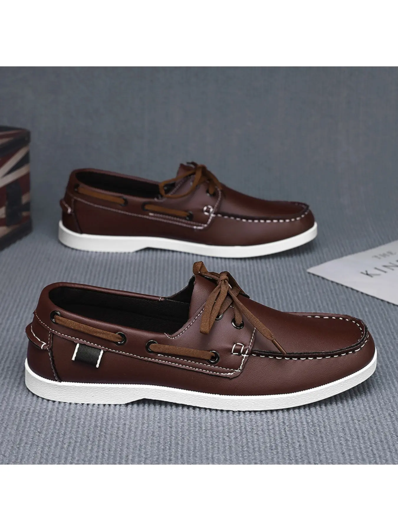 Men's Spring New British Style  Lazy Bean Shoes, Large Size Driving Shoes for Men, Comfortable Smart Casual Shoes, Casual Footwear, Walking Shoes