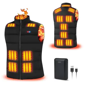 Winter Warm Vest with 10000mah Battery, Women/men Slim Fit Heated Vest, Wearable Power Bank, Long-Lasting Warmth, Adjustable Vest