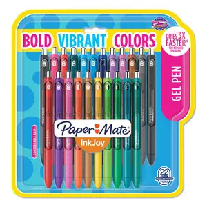 Papermate  0.7 mm Gel Pen, Assorted Ink - 22 per Set