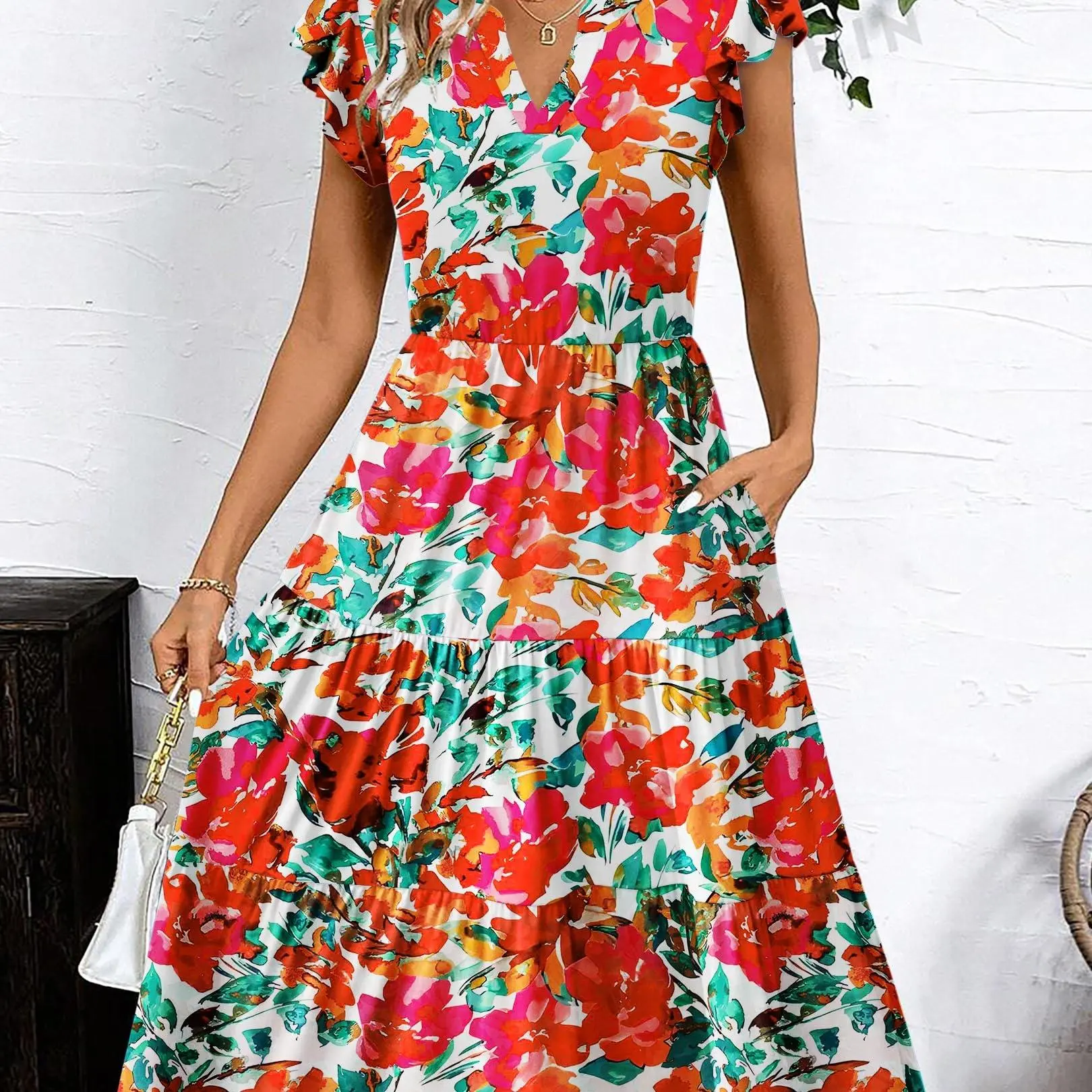 layered bubble dress Nefiti Strapless Layered Bubble Hem Dress White main image 1