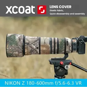 XCOAT Waterproof Camera Lens Coat for Nikon Z 180-600mm F/5.6-6.3 VR, Camera Camouflage Rain Covers Lens Protective Sleeve  Protection