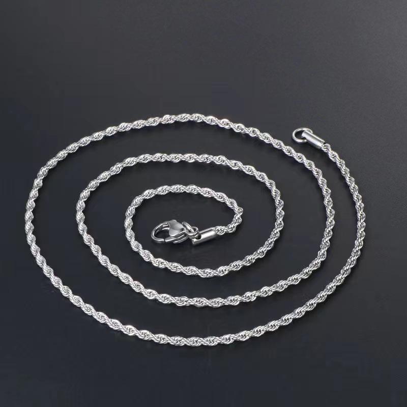 Hot trend single chain fashion pendant with chain tide man twist chain clavicle necklace