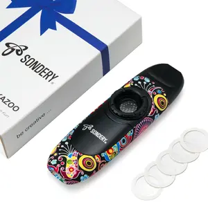 Sondery Professional Kazoo Wind Instrument with 5 Membranes, Lanyard and Pouch