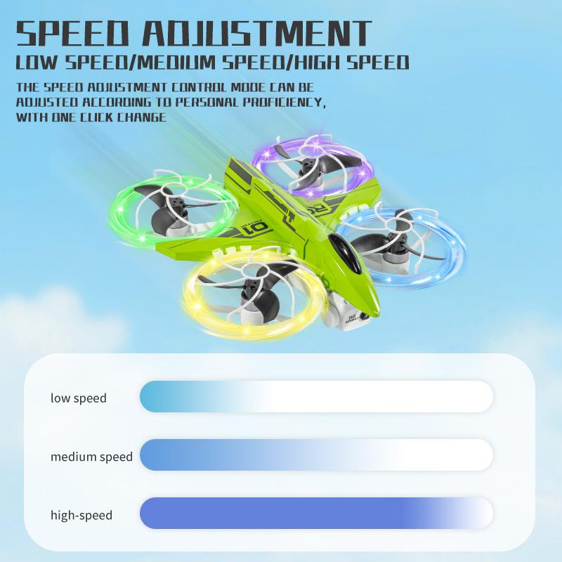 LED Light Stunt RC Quadcopter, Beginner-Friendly Drone Toy, Durable Remote Control Airplane, Perfect for Outdoor Entertainment and Gifting