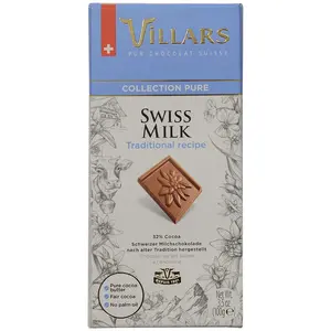 Villars Swiss Milk Chocolate Bar 100g Chocolate Food and Snacks Cocoa Butter Chocolate Trans Fat Free pistachio chocolatebar Bonbon Dessert