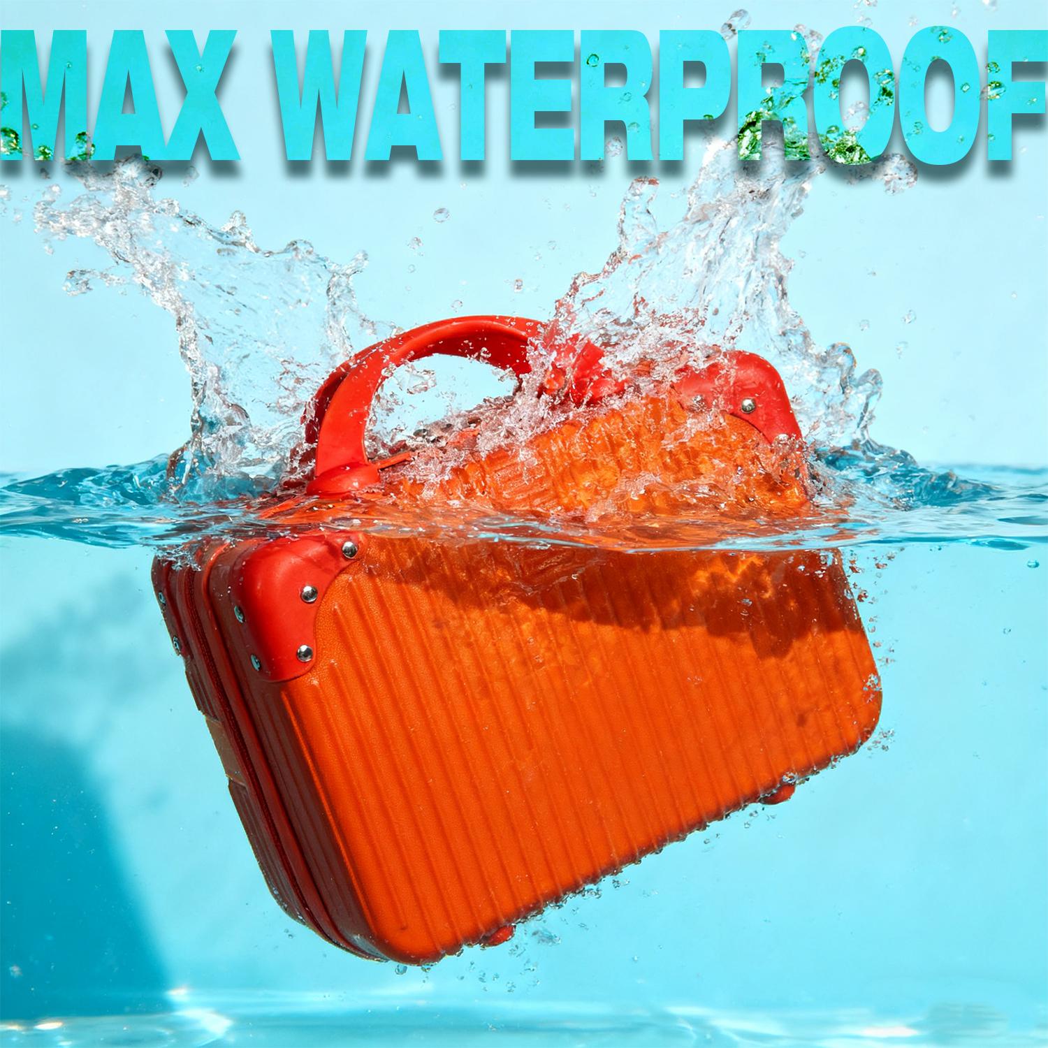 Portable Hard Shell Makeup Travel Case – Mini Carry-On Cosmetic Organizer with Elastic Straps, Durable ABS Vanity Bag Portable Hard Shell Makeup Travel Case – Mini Carry-On Cosmetic Organizer with Elastic Straps, Durable ABS Vanity Bag