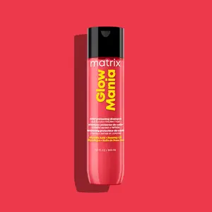 Matrix Glow Mania Color Protecting Shampoo Glycolic Acid & Rosehip Oil for Dull & Color Treated Hair 8 Weeks Glow Cleansing Haircare