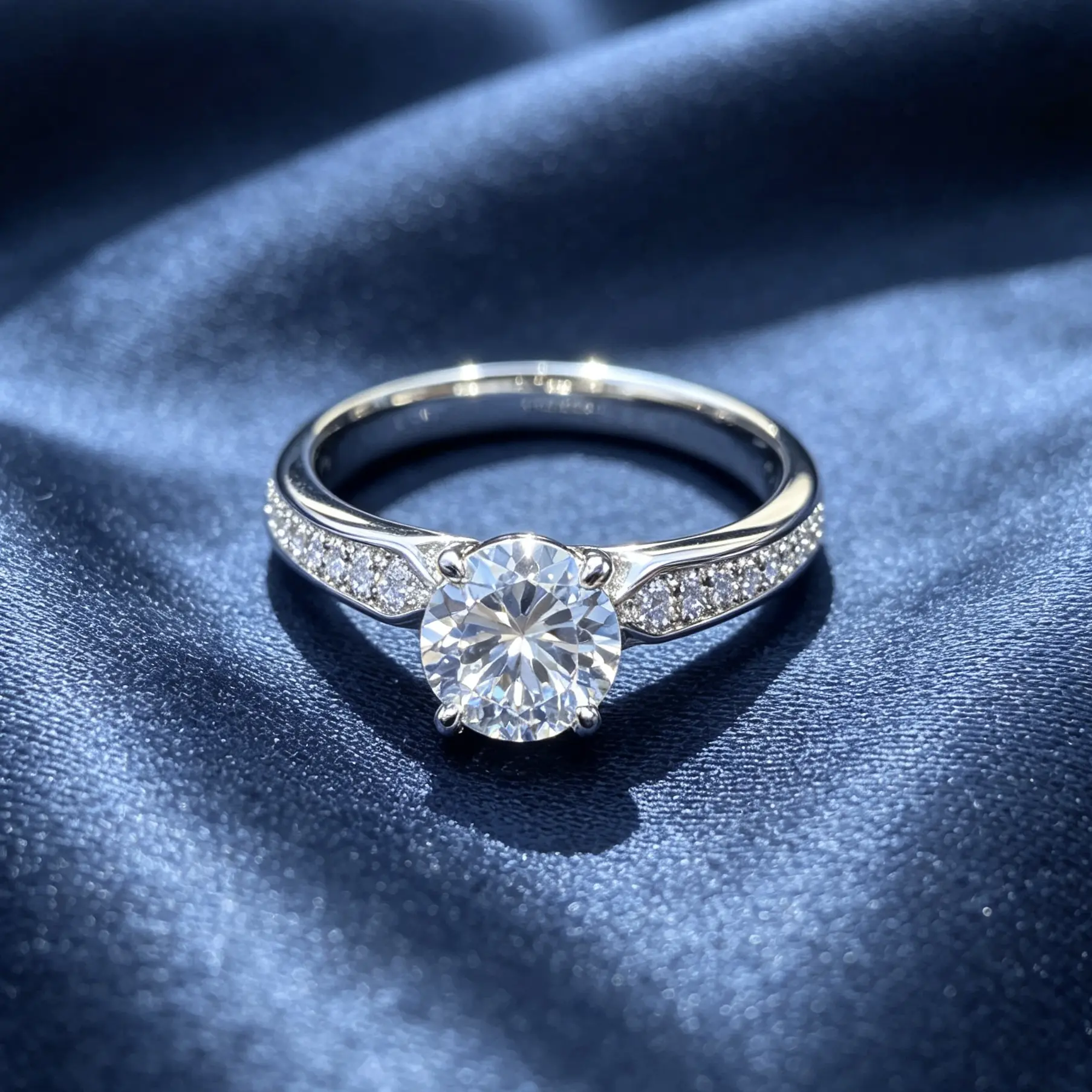 (G)GRA Moissanite Ring Elegant Design & Sparkling Stone Daily Wear Fine Jewelry Ideal Gift for Her