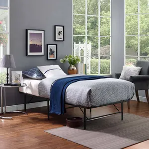 Modway Horizon Twin Stainless Steel Bed Frame in Brown