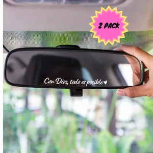 2 PCS Con Dios Todo Es Posible Prayer Decal - Pack of 2 Faith Car Stickers for Girl Teen Adult