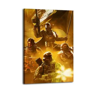 Helldivers Top-down Shooter Vintage Video Game (1) Posters Room Aesthetic Canvas Wall Art  for Teen and Girls Dorm Decor Abstract Wall Art Colorful  Prints Aesthetic Room Decor