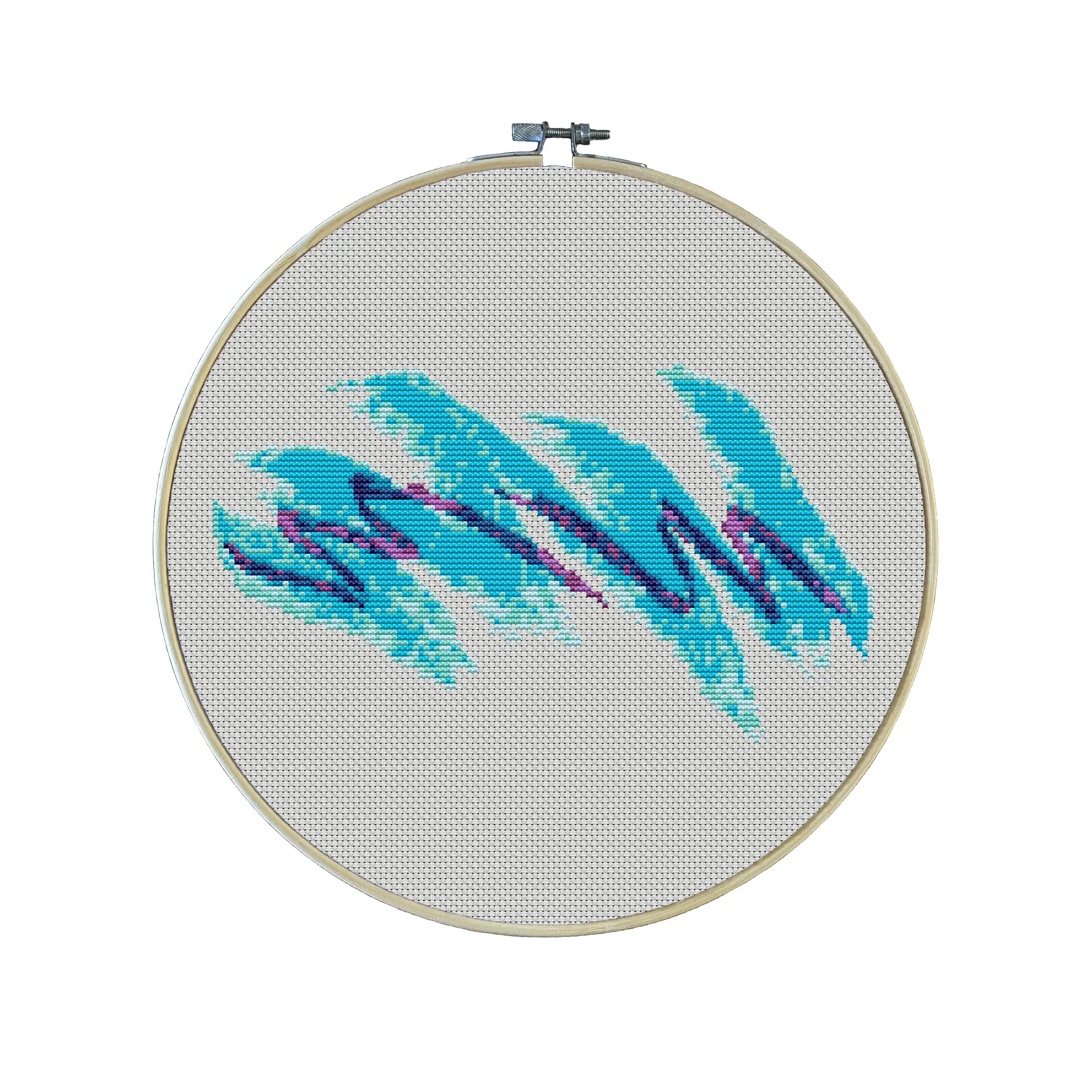 Jazz Cup Enthusiast Premium Cross Stitch Kit - EVERYTHING INCLUDED - 10 Inch Hoop, Needle, DMC Thread, Fabric, and Easy-to-Follow Instructions