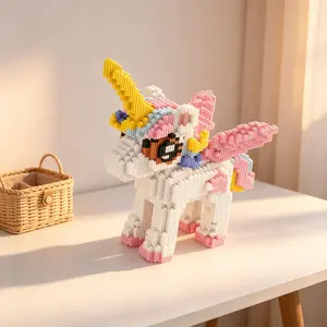 Unicorn Angel Horse 3D Puzzle Building Block Decor, Home Office Shelf Decoration, Party Gift, Holiday Decor, Handmade Craft