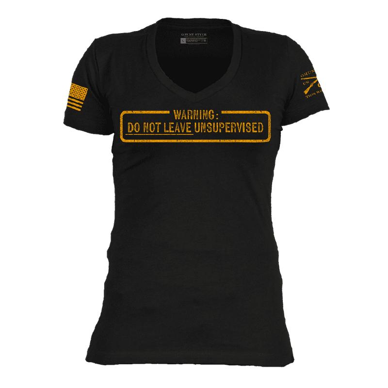 Women's Needs Supervision V-Neck T-Shirt - Black