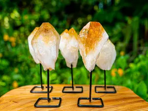 Citrine Crystal Point on stand 4-5" , Citrine Crystal Point, Real Citrine Gemstone, Healing Crystal, Genuine Citrine Stone, A+ Grade