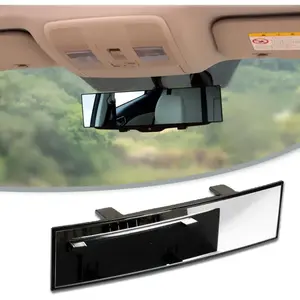 Rear View Mirror For Cars, SUVs, Trucks, Vehicles, 12 Inch Interior Clip On Panoramic Rearview Mirror, HD Anti Glare Wide Angle and Reduce Blind Spot, Universal Use