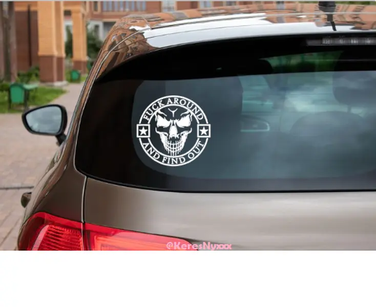 FAFO SKULL Decal | Skull | Fck Around And Find Out | Sticker Cars, cups, laptops
