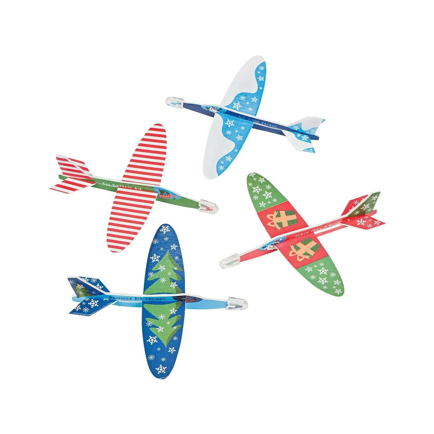 6" Bulk 48 Pc. North Pole Holiday Design Foam Gliders