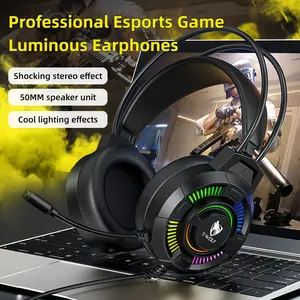 Gaming Headset with Microphone, Noise Cancelling Over-Ear Headphones, USB Port, Volume Control, Comfortable Ear Pads, Ideal for Gaming & Online Courses