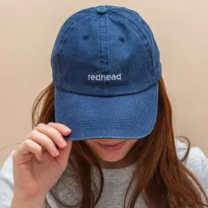 How to be a Redhead Embroidered Denim Baseball Hat