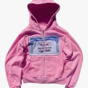 Pink SSn Trench Hoodie Man/Woman Wear Pullover Casual Bestie Tops Long Sleeve