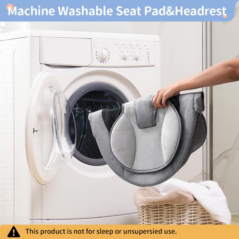 LAREX Baby Swing for Infants | Electric Bouncer for Babies,Portable Swing for Baby Boy Girl,Remote Control Indoor Baby Rocker with 5 Sway Speeds,1 Seat Positions,10 Music and Bluetooth (Black)