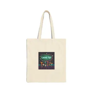 Level Up! pixel art Tote | Retro Gaming, RPG streamer merch