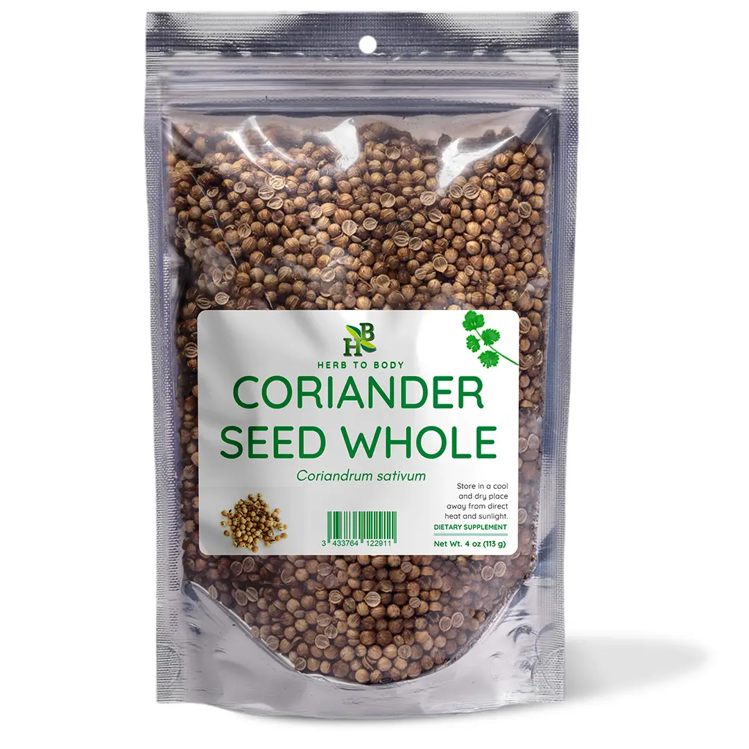 Coriander Seed Whole - 4oz | Flavorful Spice with Antioxidant Benefits | 113G | Herb To Body