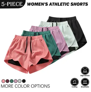 5-piece Set 2026 New Women's Sports Shorts Quick-dry Breathable Anti-exposure SpringStatements