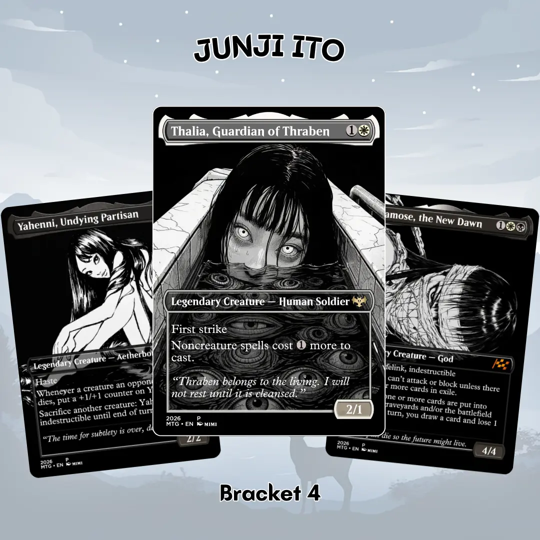 Junji Ito – Kambal, Consul of Allocation Commander Proxy Deck | 100 Cards | Borderless Premium Art | Ready to Play