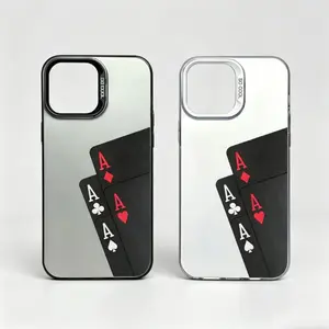 Poker Phone Case for iPhone 17/16/15/14/13/12/11 Series (Pro, Pro Max & Standard) Pattern Shockproof Silicone PC Back Protective Smartphone Cover